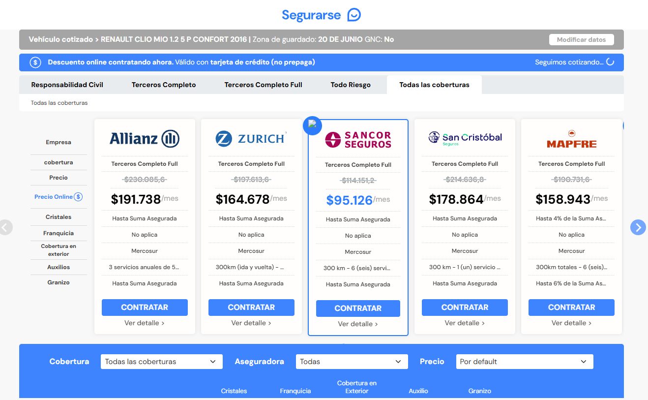 Contratar un seguro online